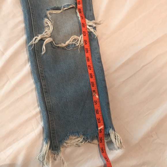 We The Free by Free People Distressed Ankle Mid Rise Jeans 25 - Picture 11 of 14
